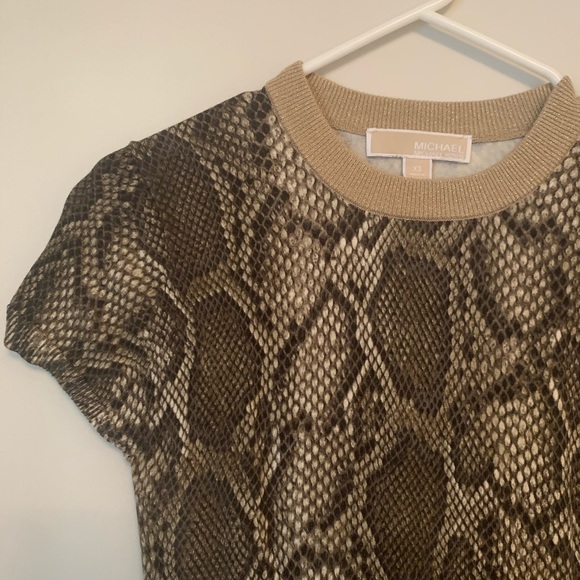 MICHAEL KORS Snake Print Sweater Dress - Picture 3 of 6